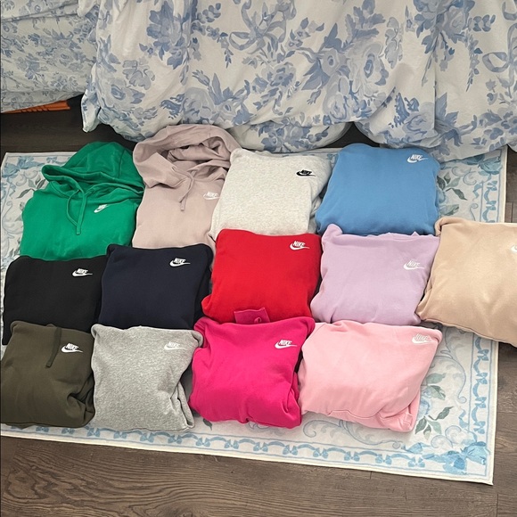 Womens Nike Sportswear Club Fleece Pullover Hoodie Collection Bundle Of 13
